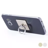 Přilnavý držák na telefon s dvojitou funkcí - stříbrný