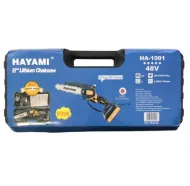 Akumulátorová řetězová 6" pila HAYAMI HA-1001 + 2x baterie + příslušenství