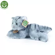 Plyšová kočka - šedá - ležící - 30 cm - Rappa