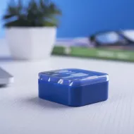 Napájecí kabel s konektory Micro USB, USB-C a Lightning - modrý