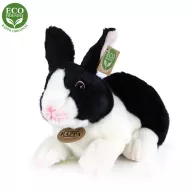 Plyšový ležící králík - černobílý - 24 cm - Rappa