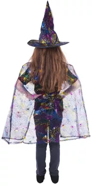 karnevalový kostým čarodějnice - plášť + klobouk