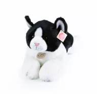 Plyšová ležící kočka - černobílá - 35 cm - Rappa