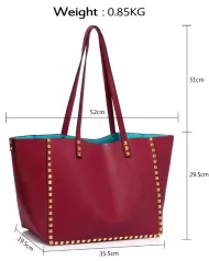 Elegantní dámská kabelka LS00477 - vínová - LS Fashion