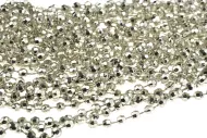Vánoční řetěz - 2,7 m - stříbrné diamanty