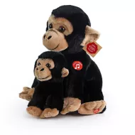 Plyšová opice s mládětem - se zvukem - 27 cm - Rappa