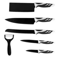 Sada nožů Top Chef - 6 ks - černé - Cecotec