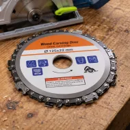 Řetězový řezný kotouč na dřevo - 125 x 22 mm