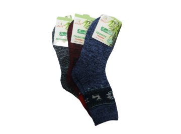 Dámské bambusové zdravotní termo ponožky - 3 páry - AMZF PB-841