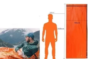 Nouzový outdoorový spací pytel na kempování v přírodě
