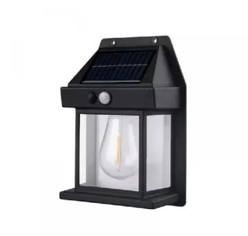 Solární zahradní nástěnná lampa Solar Interaction 888 - černá