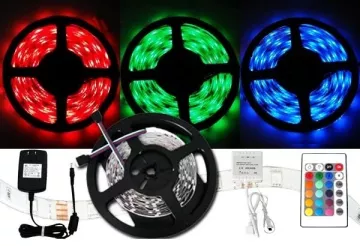 Barevný RGB LED pásek 5050 - 5 metrů - kompletní set