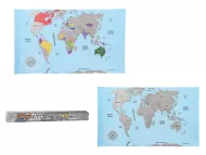 Stírací mapa světa - 88 x 52 cm