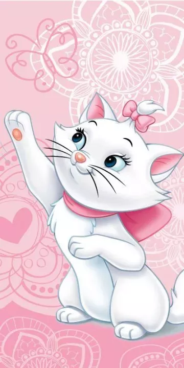 Osuška - Kočička Marie - růžová - 140 x 70 cm - Jerry Fabrics