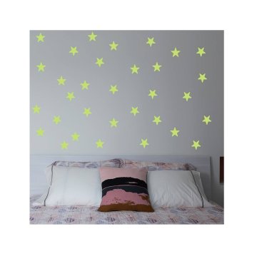 Svítící hvězdičky na zeď - 100 ks