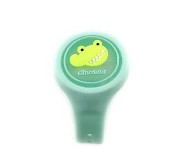 Repelentní LED RGB náramek proti komárům a klíšťatům - zelený