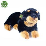 plyšový pes Rottweiler, ležící, 38 cm