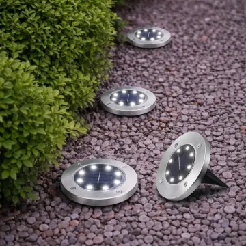 Solární zahradní LED světla - 8 LED - studená bílá
