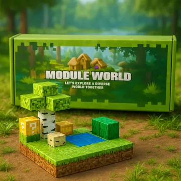 Magnetická stavebnice Module World - 48 kostiček + 2 figurky