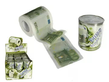 Toaletní papír se 100 € bankovkou