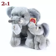 Plyšová slonice s mládětem - 27 cm - Rappa