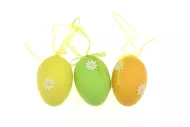 Velikonoční vajíčka - žluté, oranžové a zelené - 3 ks