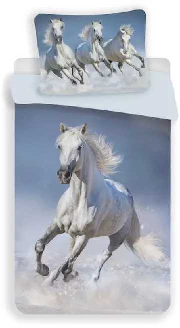 Bavlněné povlečení - Horses White - 140 x 200 - Jerry Fabrics