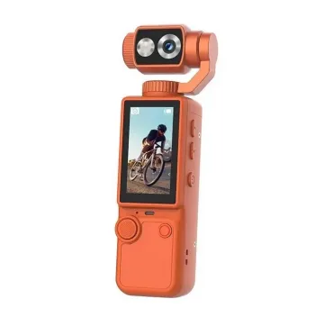 Ruční vlogovací kamera OZCT Q8 se stabilizátorem - oranžová