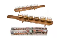 Degustační set na panáky - dřevěný