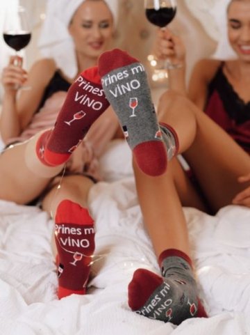 Dámské ponožky intenso - Přines mi víno - 1 pár