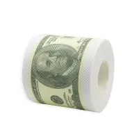 Toaletní papír s motivem amerických dolarů