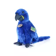 Plyšový papoušek modrý Ara Hyacintový stojící, 23 cm