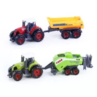 Kovový traktor s vlečkou - 2 kusy - Rappa