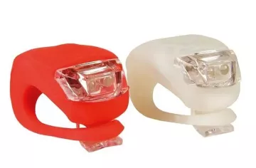 LED světla na kolo - silikonový obal - 2 ks