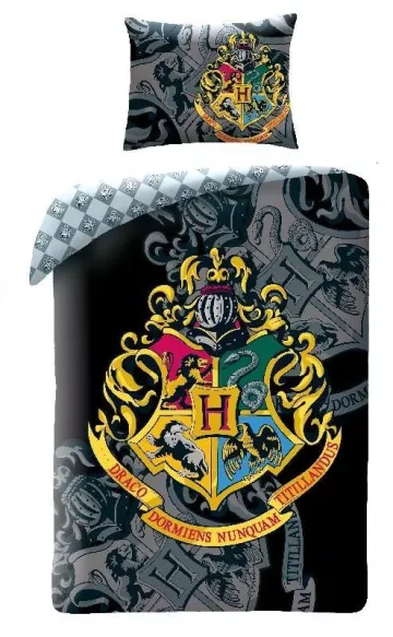 Bavlněné povlečení - Harry Potter Black - 140 x 200 - Halantex