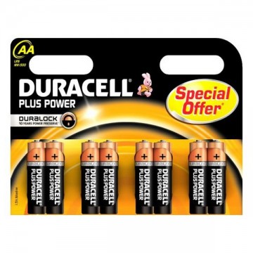 Alkalické baterie Plus Power DURLR6P8B, LR6, 1.5V - 8x AA - Duracell Alkalické baterie Plus Power DURLR6P8B, LR6, 1.5V - 8x AA - Duracell