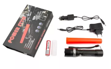 Profi LED svítilna s odnímatelným dopravním kuželem - BL-T8626 - černá
