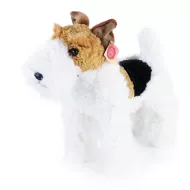 plyšový pes foxterier stojící, 30 cm