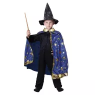 Dětský kouzelnický modrý plášť