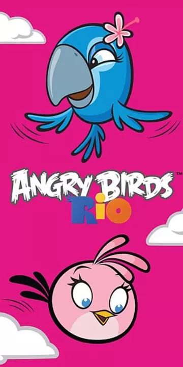 Osuška - Angry Birds - Rio, Stella a Perla - 140 x 70 cm - Carbotex