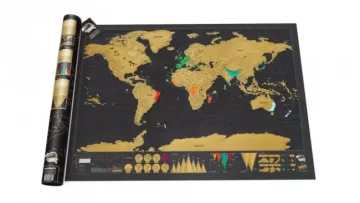Stírací mapa světa - Deluxe Edition